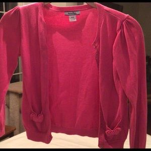 Girl’s 6 Pink Button Sweater with pockets